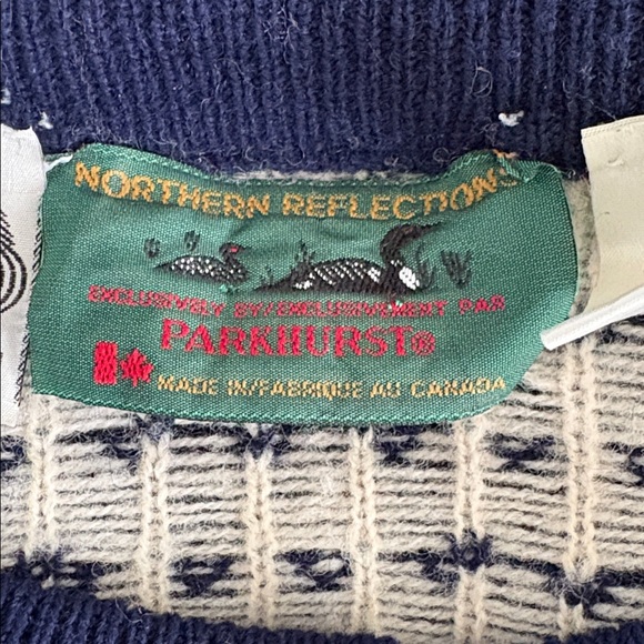 Pure Wool Vintage Northern Reflections for Parkhurst cardigan sweater size L. - Picture 9 of 10